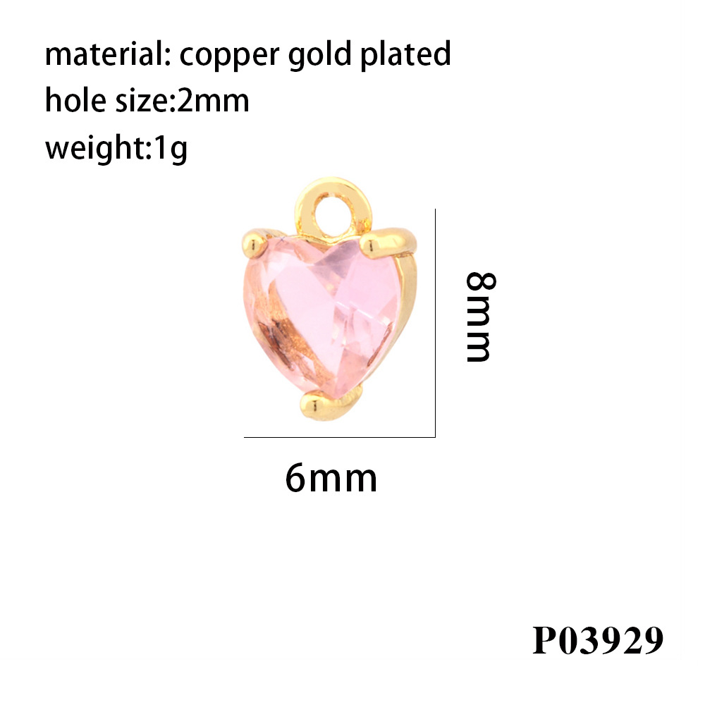 2g Weight Pendant Jewelry Making Type 18K Gold Plated Plating Material DIY Jewelry Accessories Classification 1 Piece Quantity Copper Material Heart Shape Pattern All Seasons Season Simple Style Style 1 Piece Copper 18K Gold Plated Heart Shape Pendant 8