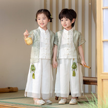 儿童汉服男女童夏季唐装中国风古装演出服套装幼儿园园服两件套