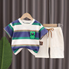 Children's sleeves, set, summer clothing for boys, shorts, trousers, 2023 collection, with short sleeve, Korean style