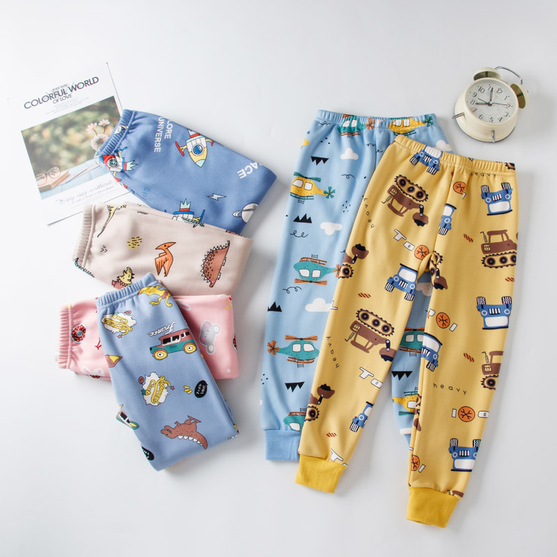 Demi-season children's cartoon warm trousers for boys