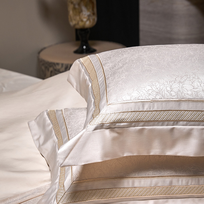 Elegant Luxury Cotton Duvet Cover Set High Thread Count Bedding_voghion.com