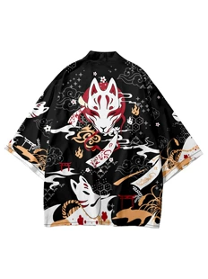 Japanese spring sun‑protection cardigan, lightweight kimono‑style loose jacket, M–XL