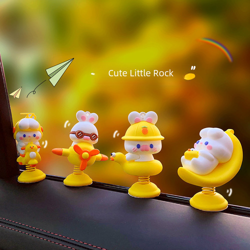 Originality Power Pulling and Swinging Car Ornament for Women, Creative Fashion Car Air Freshener, Cute Home Desk Decor