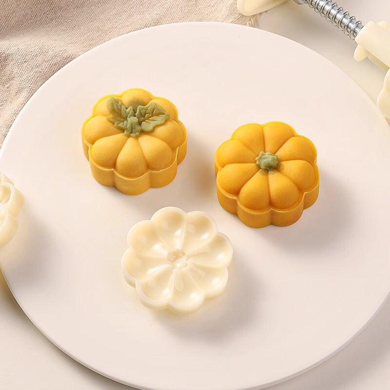 【新款】卡通水果南瓜月饼模具手压式家用冰皮绿豆糕压花磨具糕点|undefined
