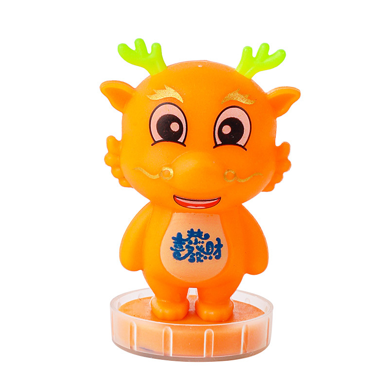 Animal de dibujos animados para niños Dinosaurio Sello de juguetes de maestros de patrón de recompensa pequeño sello