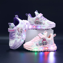 2024新款卡通发光鞋1-6岁LED灯鞋休闲运动舒适小童韩版童鞋