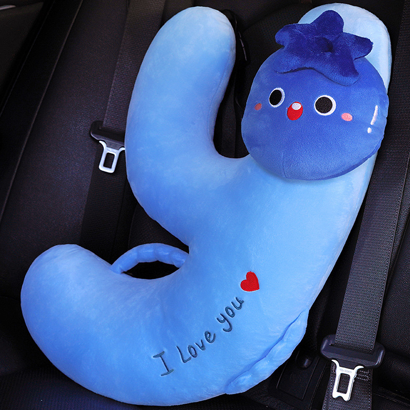 almohada anti-asfixia para niños en automóviles, almohada para dormir en automóviles para adultos en la fila trasera en automóviles de larga distancia