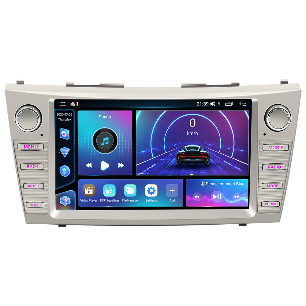 Aplicable a 06 ~ 11 Toyota Camry Fang Yitong Android navegación de gran pantalla pantalla inteligente de control central del motor del vehículo