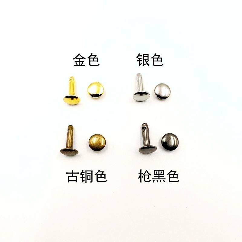 240 sets + herramientas de cuero equipaje de cuero decoración de metal remache de doble cara Madre y madre traje de hebilla de doble cara clavo de impacto tapa de uñas