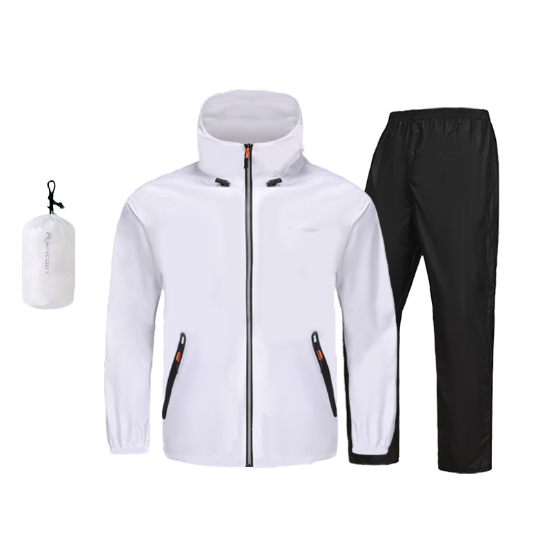 Trajes de lluvia para mujeres tormentas de montaje tipo split para llevar portátil fácil de almacenar trajes de lluvia nanométricos impermeables sombrero