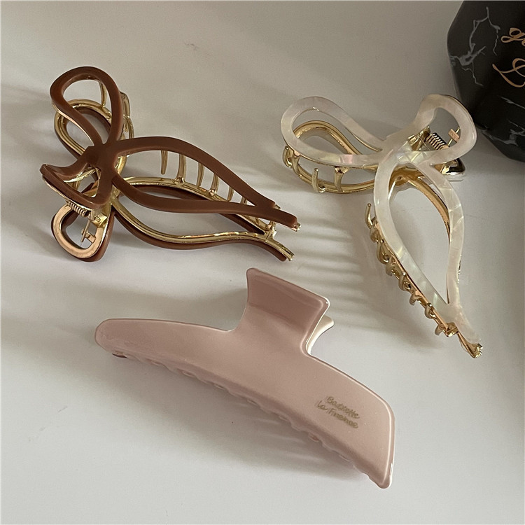 Large Jelly Acetate Hair Claw Clip for the Back of the Head, Elegant Bowknot Shark Clip, 2022 New Model Large Jelly Acetate Hair Claw Clip for the Back of the Head, Elegant Bowknot Shark Clip, 2022 New Model