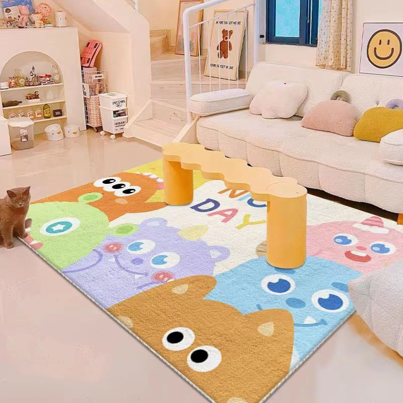 Dibujos animados lindo cachemir-como alfombra Bay Window Mat sala de estar sofá mesa de café Mat hogar dormitorio de los niños cama completa Manta