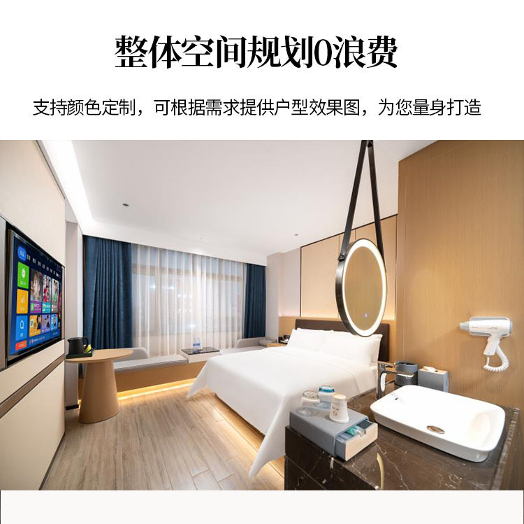 轻奢简约酒店家具标间全套公寓民宿床屏软包全套搭配来图定制厂工-阿里巴巴