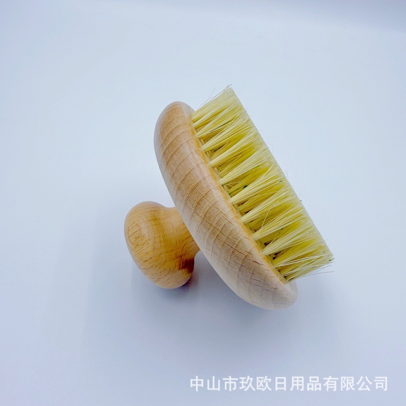Cepillo de baño transfronterizo de Amazon, cepillo de madera maciza para uso en seco y húmedo, cepillo de cerdas suaves, cepillo exfoliante, cepillo para espalda, cepillo de baño mágico