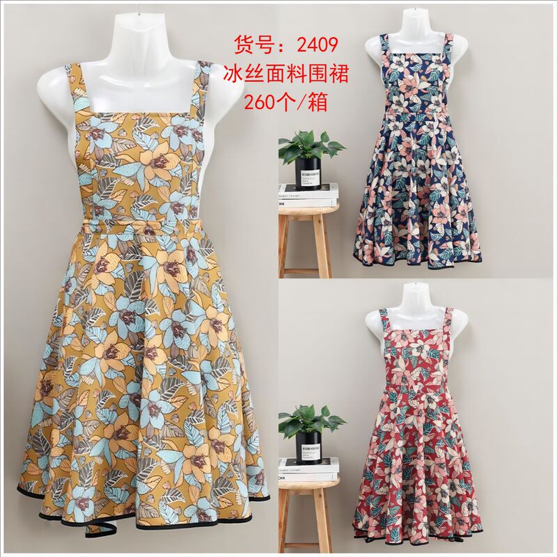 Fashion Floral dress Skirt Slip Skirt New Summer Sleeveless Apron Apron Waist