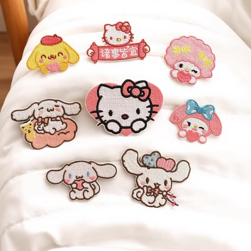 Self-Adhesive Cartoon Heart Animal Bow Patch Patch for Clothing Bag Decoration Decal Repair Subsidy DIY