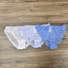 波兰单女士柔软透气蕾丝三角裤全蕾丝性感低腰舒适内裤