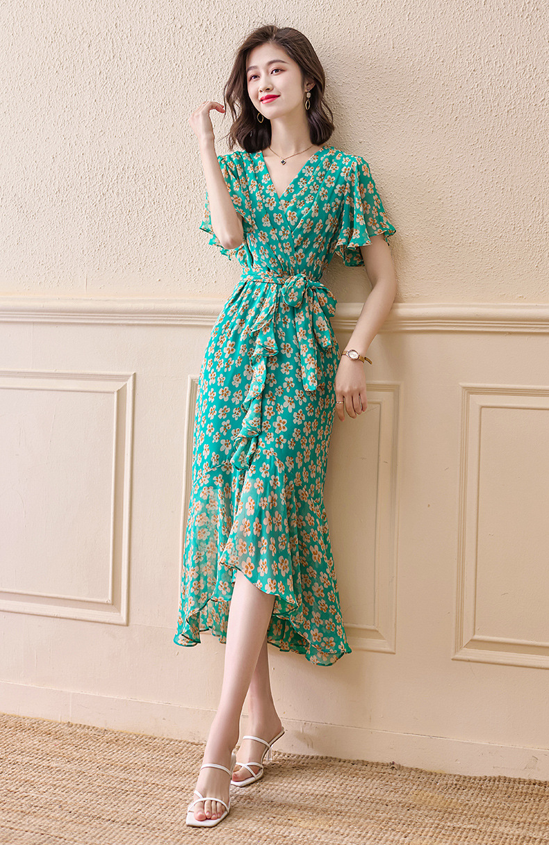 B4791 1180K VÁY ĐẦM LIỀN THÂN NỮ DONTDC DÁNG ÔM BODY GỢI CẢM SEXY MÙA HÈ HỌA TIẾT HOA THỜI TRANG NỮ VẢI VOAN G04 SẢN PHẨM MỚI