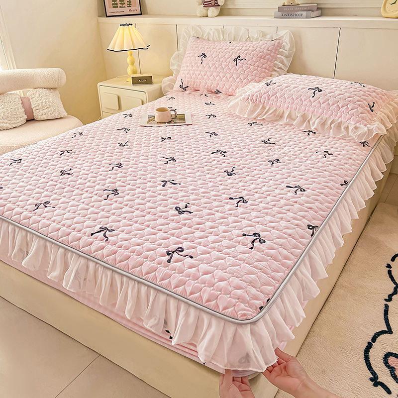 A類綿挟みベッド笠単品厚手ベッドカバー南通ホテル席夢思マットレス保護カバー全包滑り止めシーツ