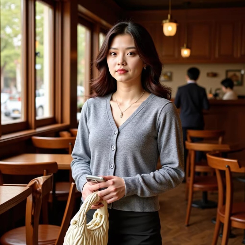 女装V领开胸针织衫 秋冬季长袖气质百搭毛衣外套修身热卖爆款韩系