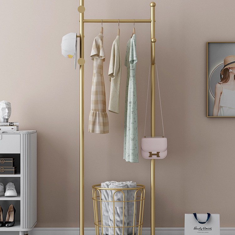 Light Luxury Household Vertical Hanger Floor Bedroom Internet Famous Room Coat Rack Door Living Room Corner Hanging Clothes Rack