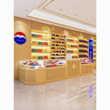 定制展示架高档烟酒店实木烟柜展示柜酒柜展示柜收银台一体组跨境