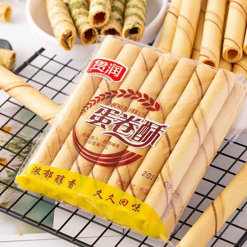 原味鸡蛋卷传统老式手工空心蛋酥卷怀旧休闲健康营养早餐零食蛋卷|undefined