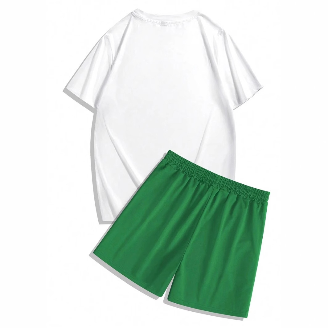 Coconut Tree Lema Graffiti 3D Impresión digital Traje de hombre Camiseta Traje de hombre Cuello redondo Pantalones cortos con cordón de manga corta