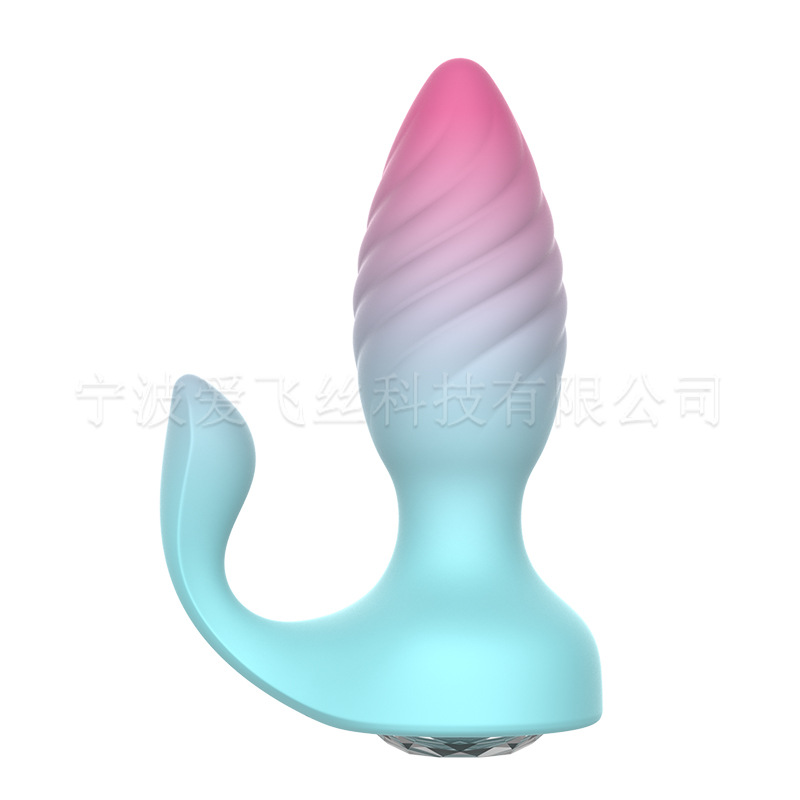 IPHISI control remoto de Diamantes plug anal gradiente de color desgaste anal plug vibrador estimulador del clítoris juguetes anales
