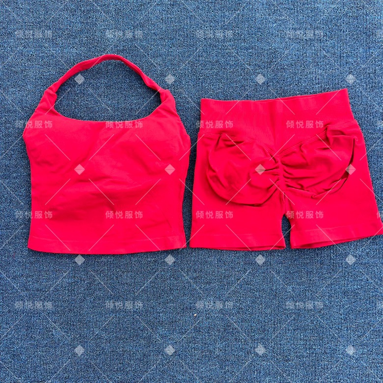 AliExpress venta caliente DFYNE nuevo fitness yoga traje deportivo chaleco halter sujetador pantalones cortos traje mujer