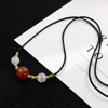 Necklace female 2022 new pattern Love pea Red agate Necklace live broadcast Selling Refinement Transport Braided rope Versatile Bracelet