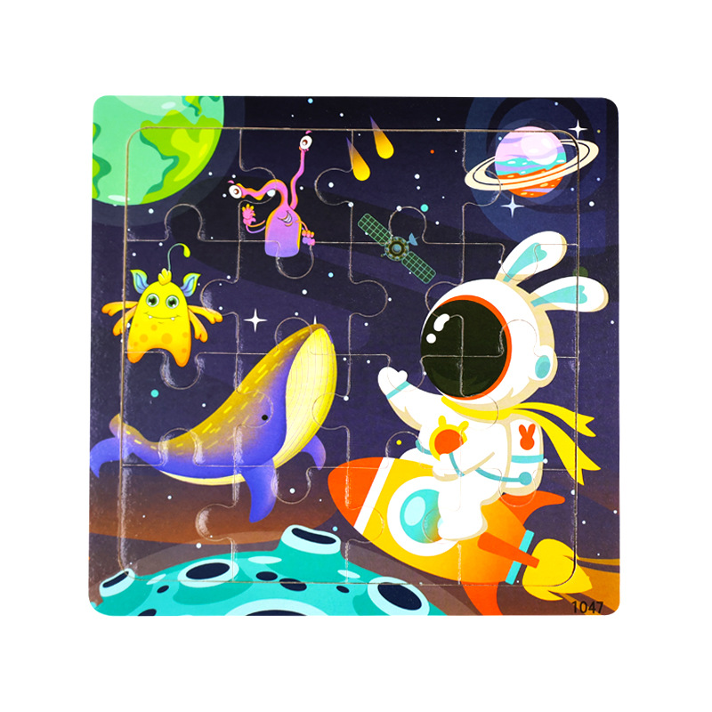 Puzzle plano de madera para niños pensamiento lógico juguetes de entrenamiento de mano movimiento fino