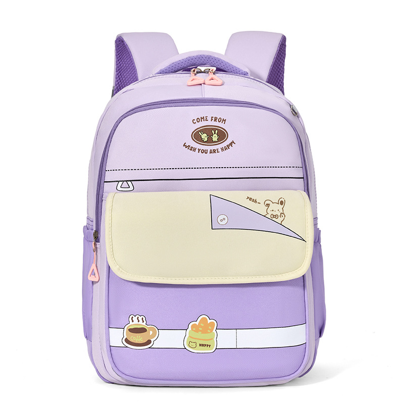 Mochila de estudiantes de primaria de gran capacidad, mochila para niños, mochila de hombros respirada, mochila de niñas resistente al desgaste.