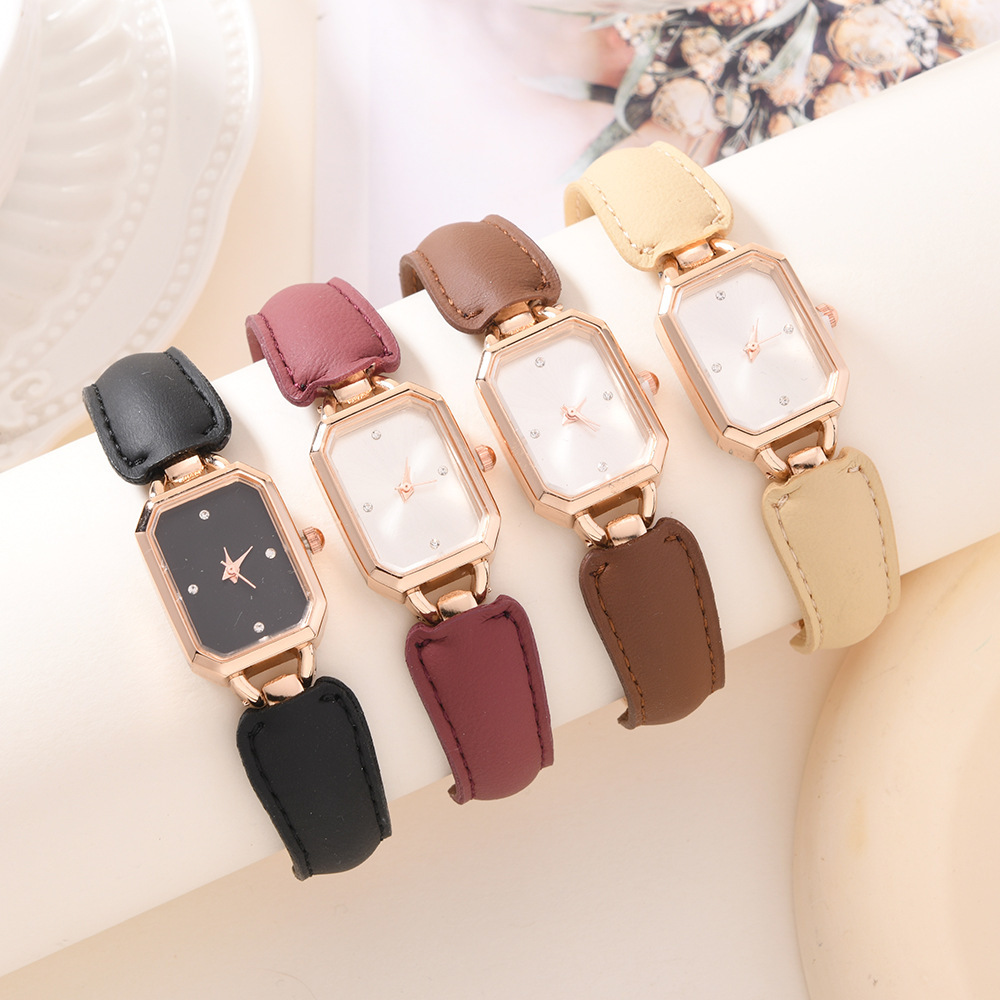 New belt watch wholesale female student ins style Korean version of simple quartz student watch tremolo female