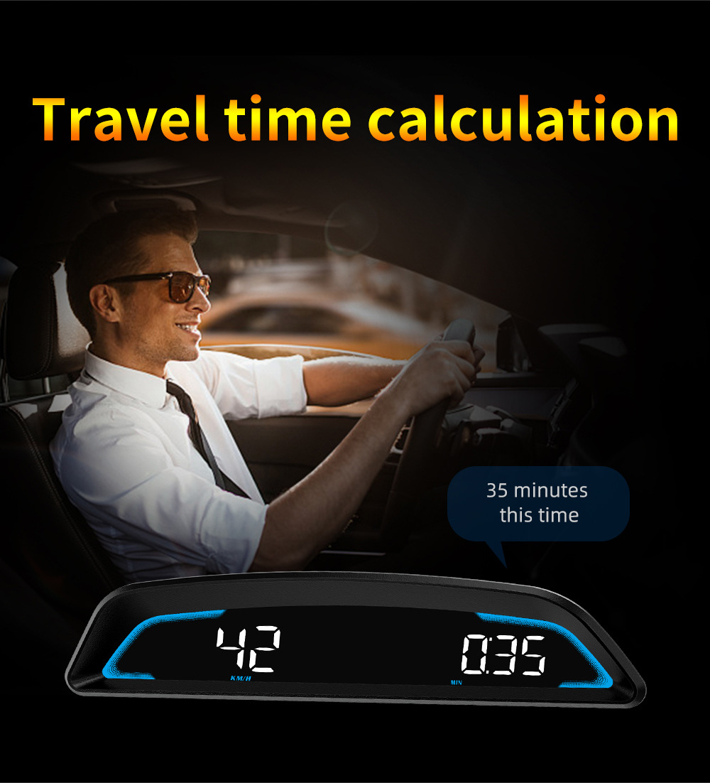 Car HUD Head-Up Display Dedicated GPS Tester Multifunctional Display Clock Smart Dashboard HD G3