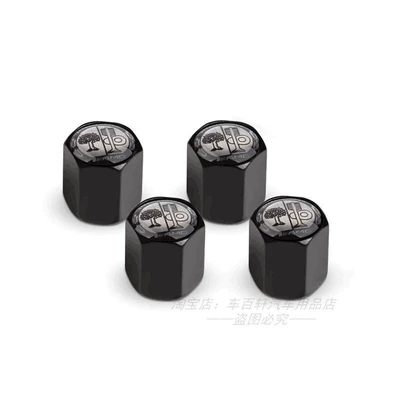 decorative car tire valve | valve - aluminum-alloy-black-black-and-white-apple-tree-4-pieces