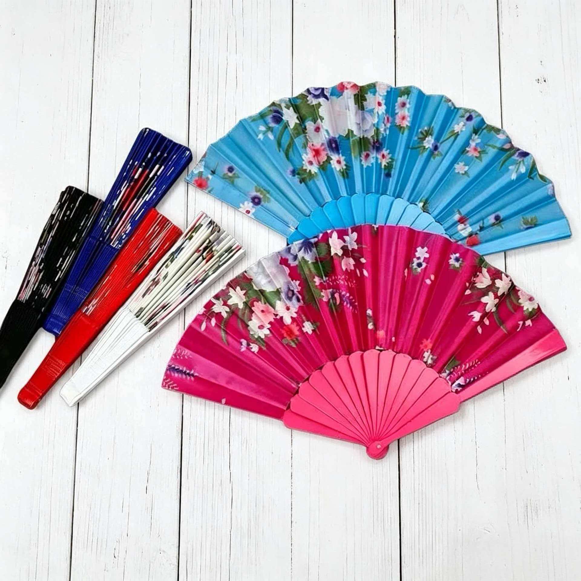 Silk Flat Fan, Foldable Blank Silk Satin Fan Without Lace, Printable Advertising Fan, Dance Wedding Fan, Wholesale Two-Yuan Goods