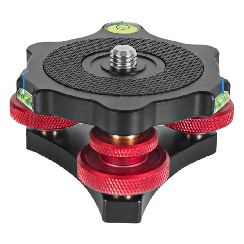 Beixin asiento de ajuste horizontal profesional ± 5 ° ángulo micro Ajuste de tres vías PTZ base SLR accesorios de la cámara