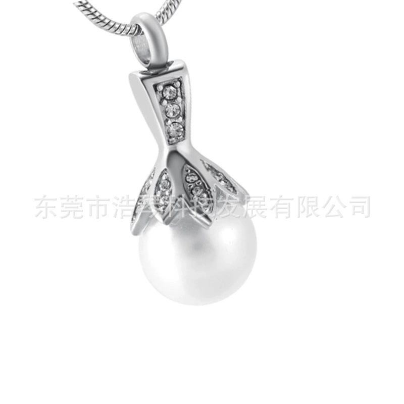 Amazon источник ювелирные изделия из нержавеющей стали могут быть открыты Дамы бриллиантовый Лотос Форма ПЭТ урна кулон ожерелье