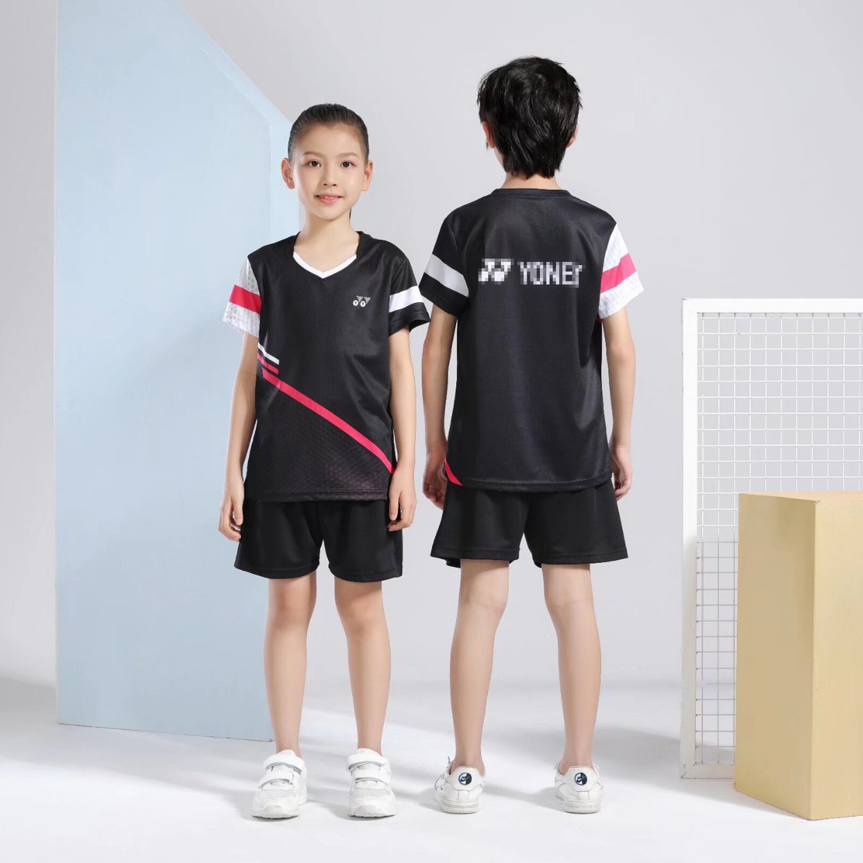 Children's Quick-Drying Badminton Uniforms, Training Uniforms, Men's and Women's Short-Sleeved Suits, Sports Sweat-Absorbent Competition Uniforms, Customized Summer