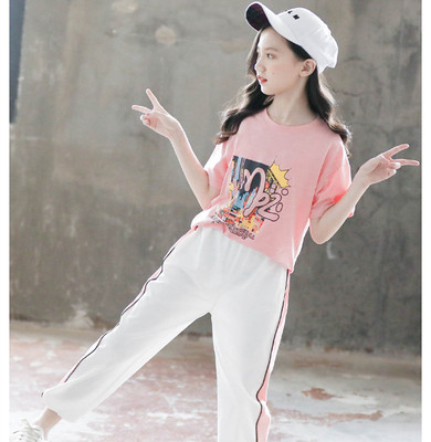 女童夏裝套裝2021年新款兒童裝洋氣大童女裝夏季12歲女孩運動網紅