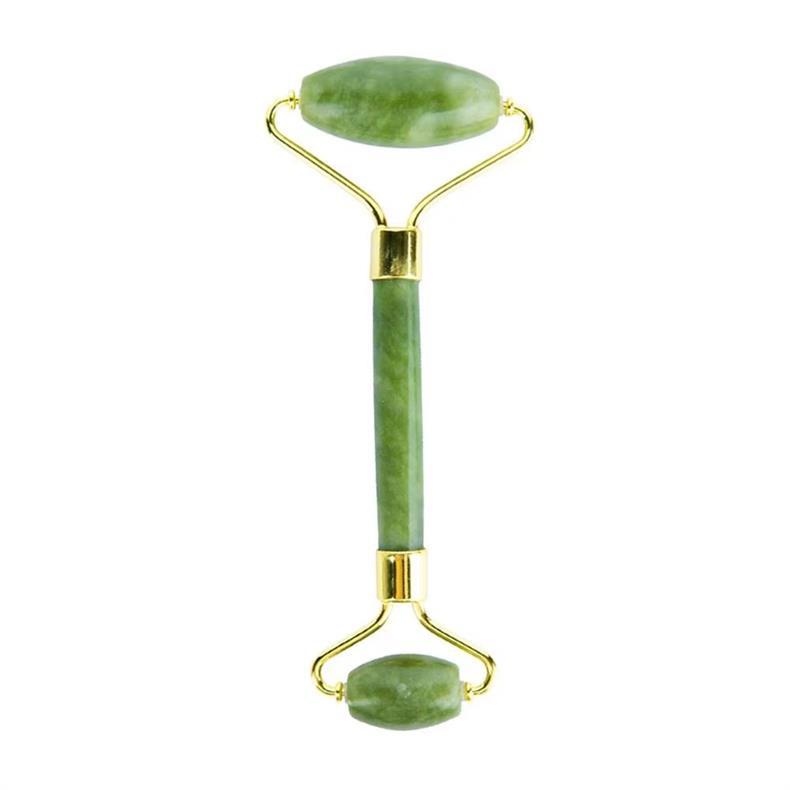 Amazon Pembe Kristal Jade Çift Başlı Masaj Rulörü Kalp Şekli Kazıyıcı Özel Masaj Kazıyıcı Taş Stokta