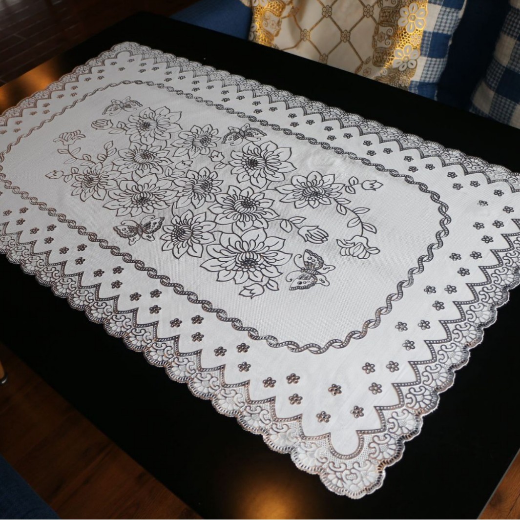 Almohadilla de mesa dorada de PVC 60 * 100 cm a prueba de aceite e impermeable