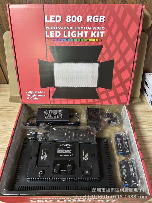 LED600 カメラライト会議室ライブビデオ撮影ライト LED800 ポータブル屋外撮影ライト LED 補助光|undefined