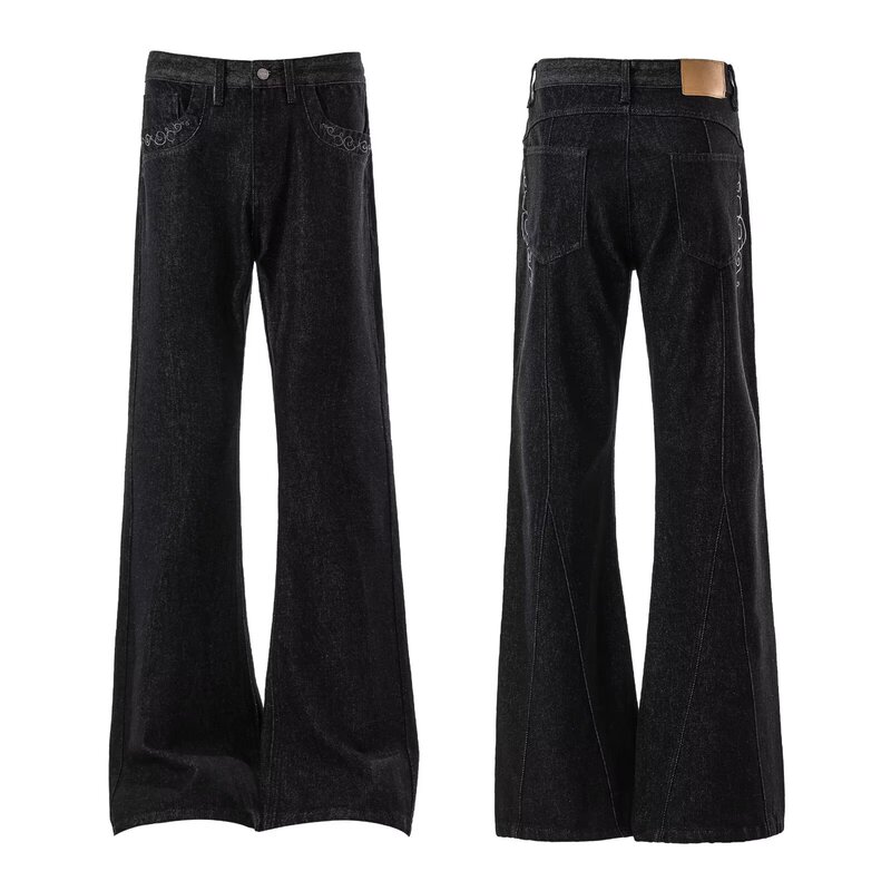 American Retro Micro-Flared Jeans for Men and Women, Autumn and Winter 2025 New Loose, Non-Leg-Fitting, Low-Waisted Horseshoe Pants