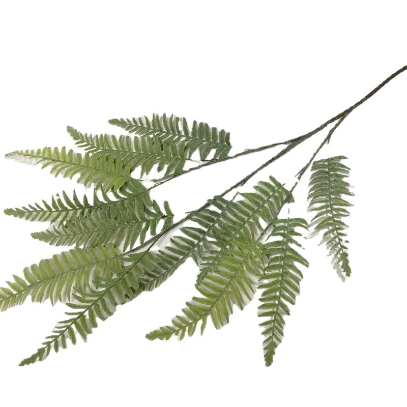 Simulated Green Long Persian Leaves, Fern Leaves, Gray-White Flower Box Landscape Arrangement, Wedding Flower Arrangement Persian Leaves