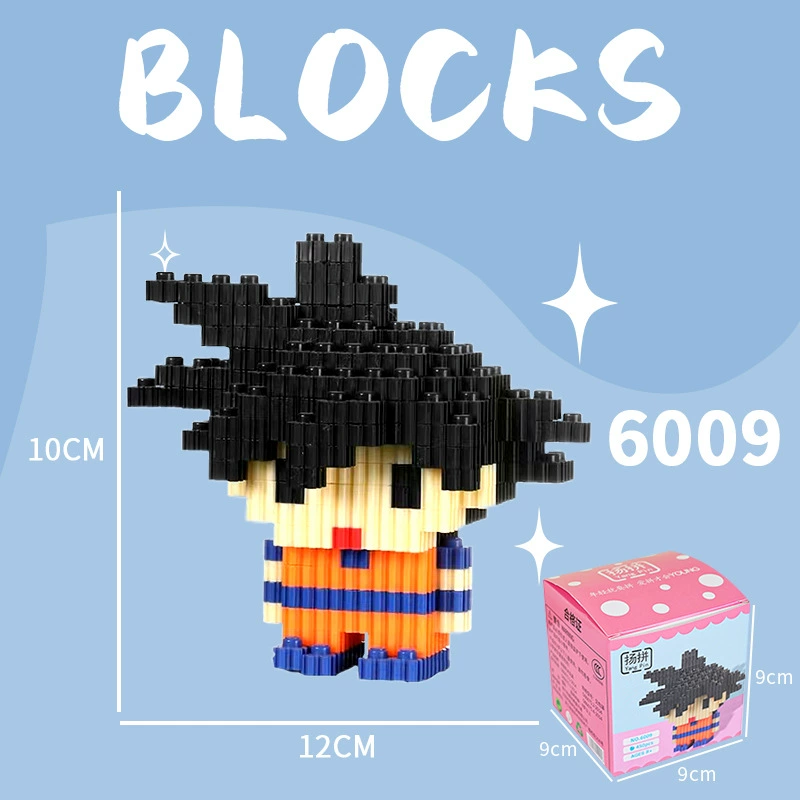 Cartoon Building Block Toy Set, Mini Constructor Doll, 9×9×9 cm, Assorted Character Designs