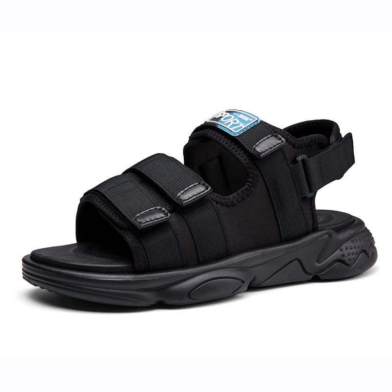 Hombres 2024 nuevos zapatos de playa de soleas gruesas de verano para jóvenes sandalias deportivas al aire libre para conducir