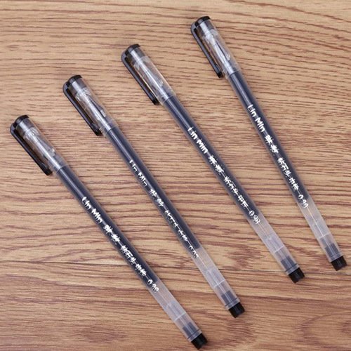 Simple and practical European standard learning stationery three-color gel pen office supplies diamond head black red blue signature pen
