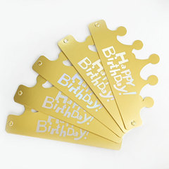 Wholesale foldable birthday hat crown, creative party supplies, gold crown headwear wholesale
